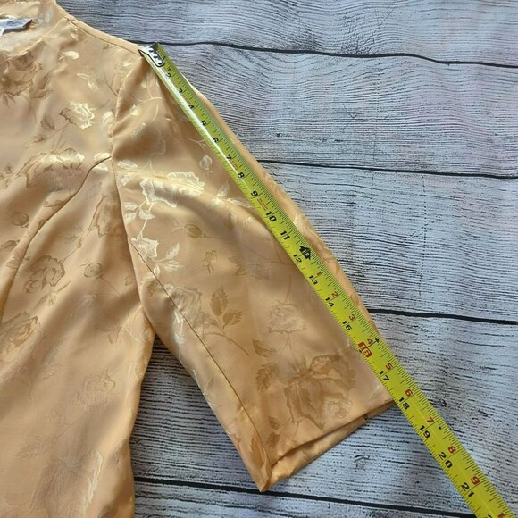 Roaman's Women's Plus Size 18W 2pc Top with Skirt RN88842 Yellow - Picture 10 of 13